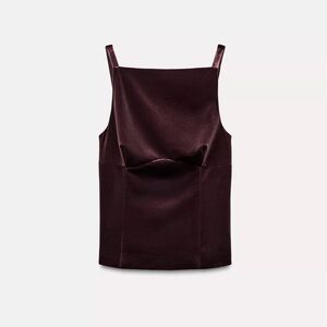 Zara Velvet Back Tie Top